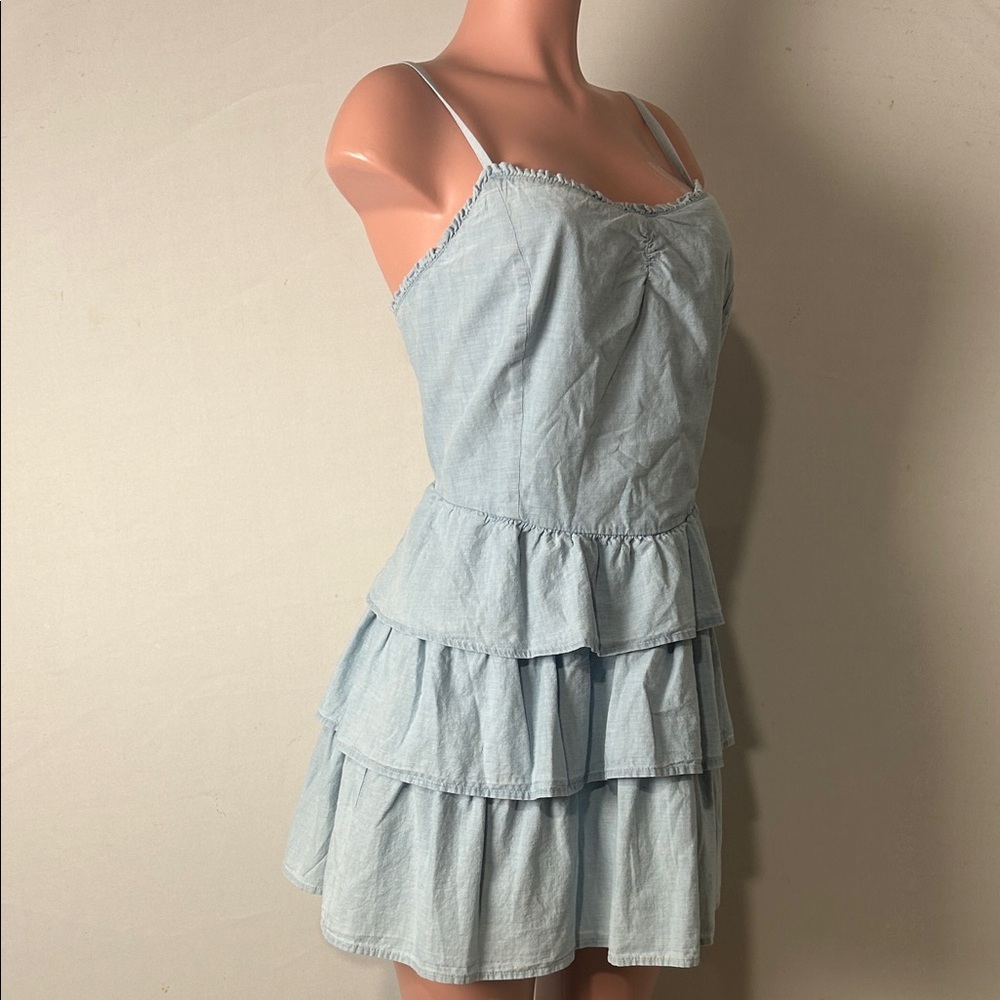 Arizona Blue Tiered Women’s Dress Smocked Back Spaghetti Straps Size Xxl Nwt